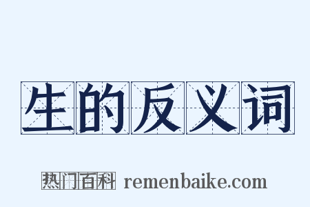 生的反义词是什么意思的图片